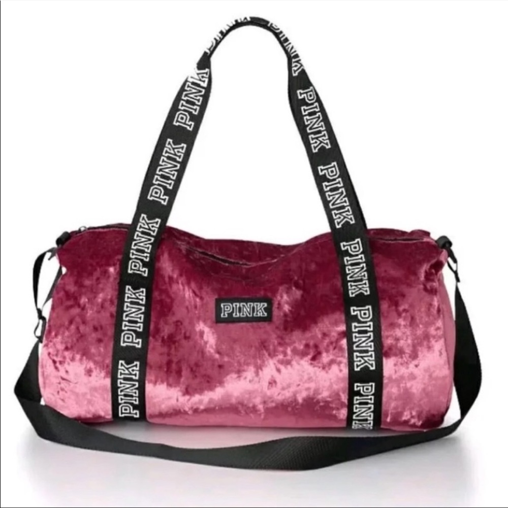 VS Pink velvet duffle bag